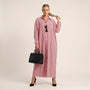 Striped Oversized Shirt Maxi Dress PinkSM-072-PINK-S