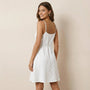 Summer Wrap - Style V - Neck Midi Dress WhiteSM-005-WHITE-S