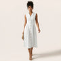 Sunlit Classic Sleeveless Midi Dress WhiteSM-043-WHITE-S