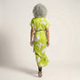 Tropical Statement Tie - Waist Midi Dress Light GreenSM-030-LIGHTGREEN-S