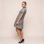 Washed Tiered Denim Mini Dress GreySM-070-GREY-S